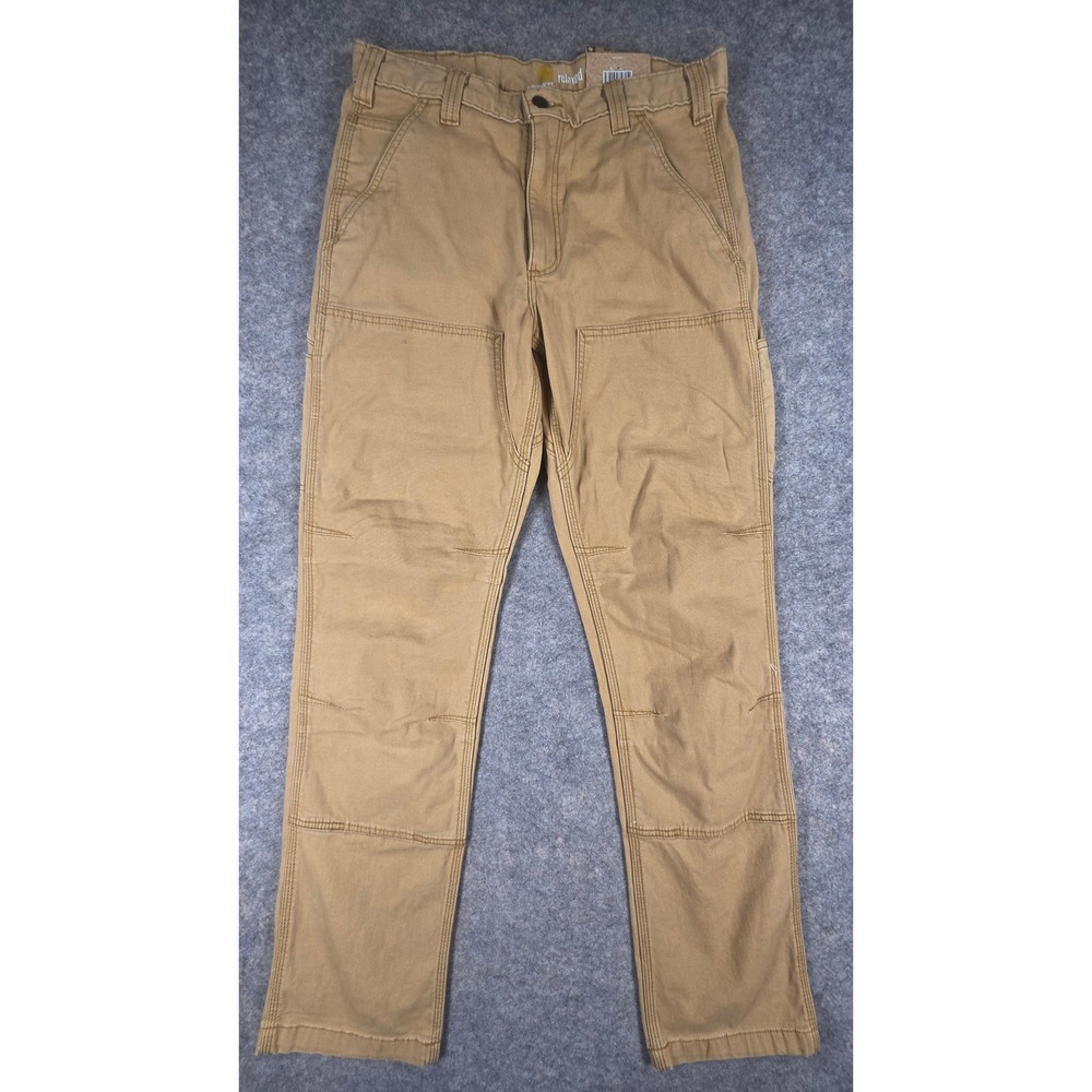 Carhartt Rugged Flex Rigby Double Knee Front Relaxed Fit Pants Tan 32x34 NWT New